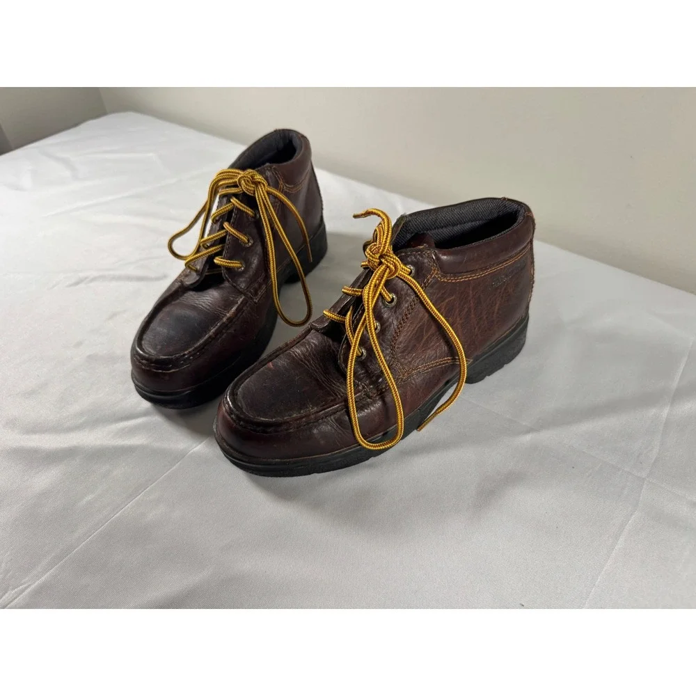 Carolina Mens 8M Brown Leather Moc Toe Work Boots ANSI Z41 PT99 4296 Steel Toe